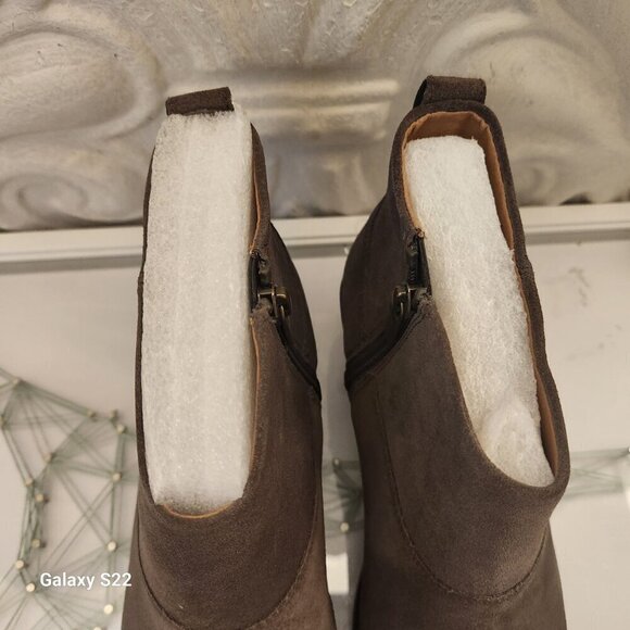 Vionic Joy Zadie Gray Suede Zip-Up Heeled Ankle Booties Boots Women's. Various - Picture 9 of 12